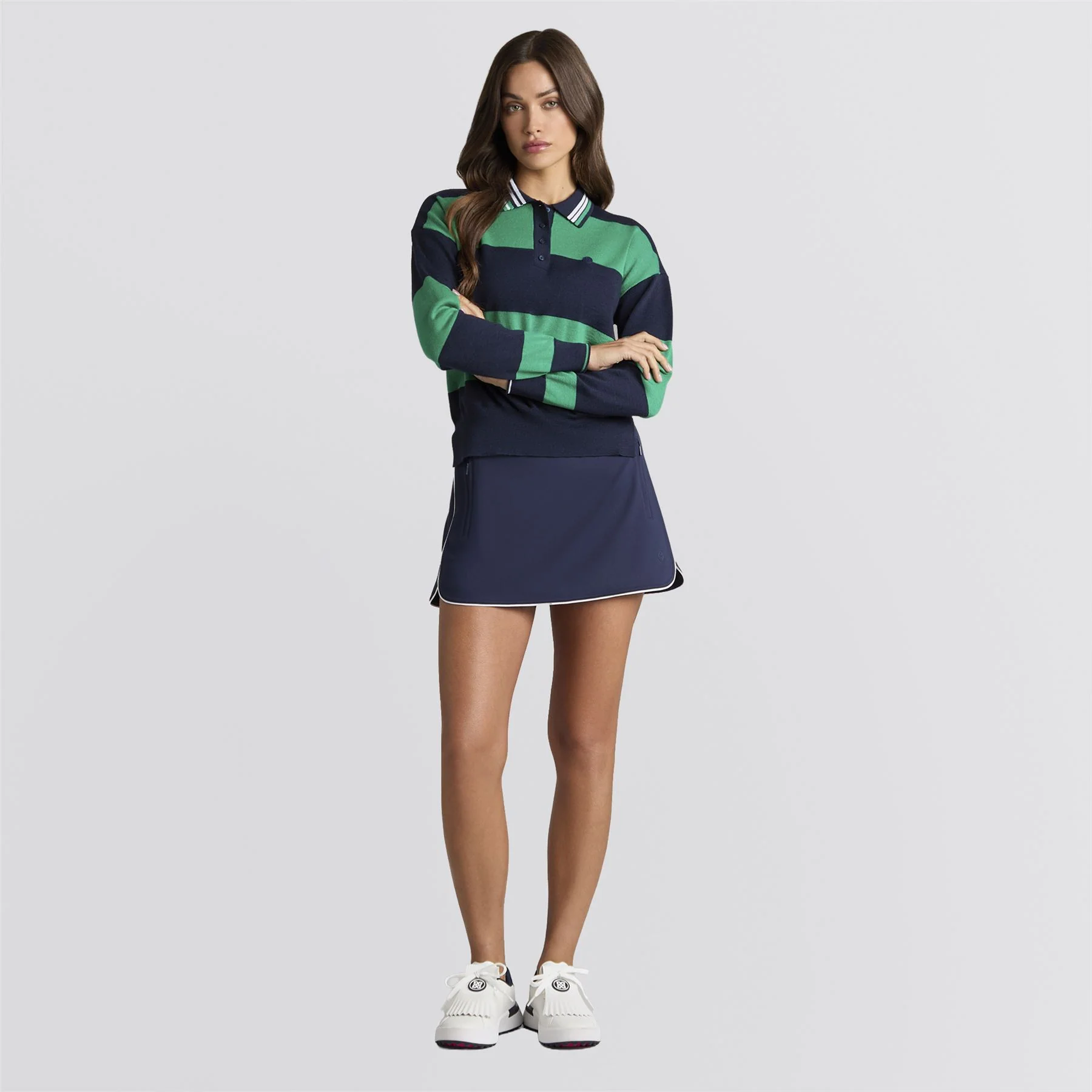 3D Tulip Hem Tech Pique Skort Twilight
