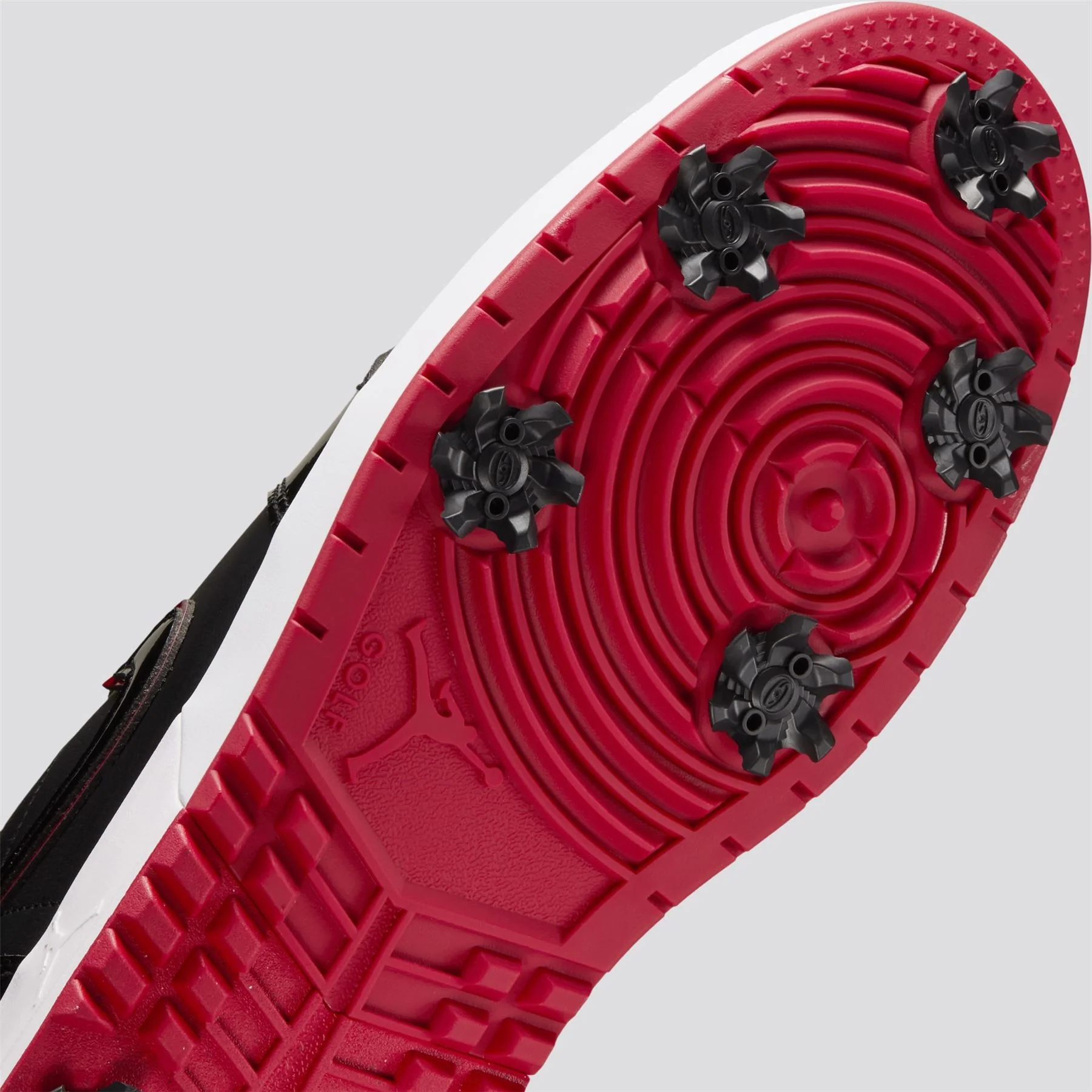 Air Jordan 1 Low G Spiked Golf Shoes Black/Varsity Red/White - Image 5