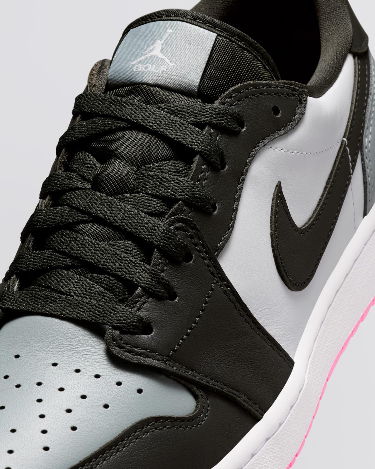 Air Jordan 1 Low Spikeless Golf Shoes White/Sequioa/Light Pumice/Pink Glow - Image 6