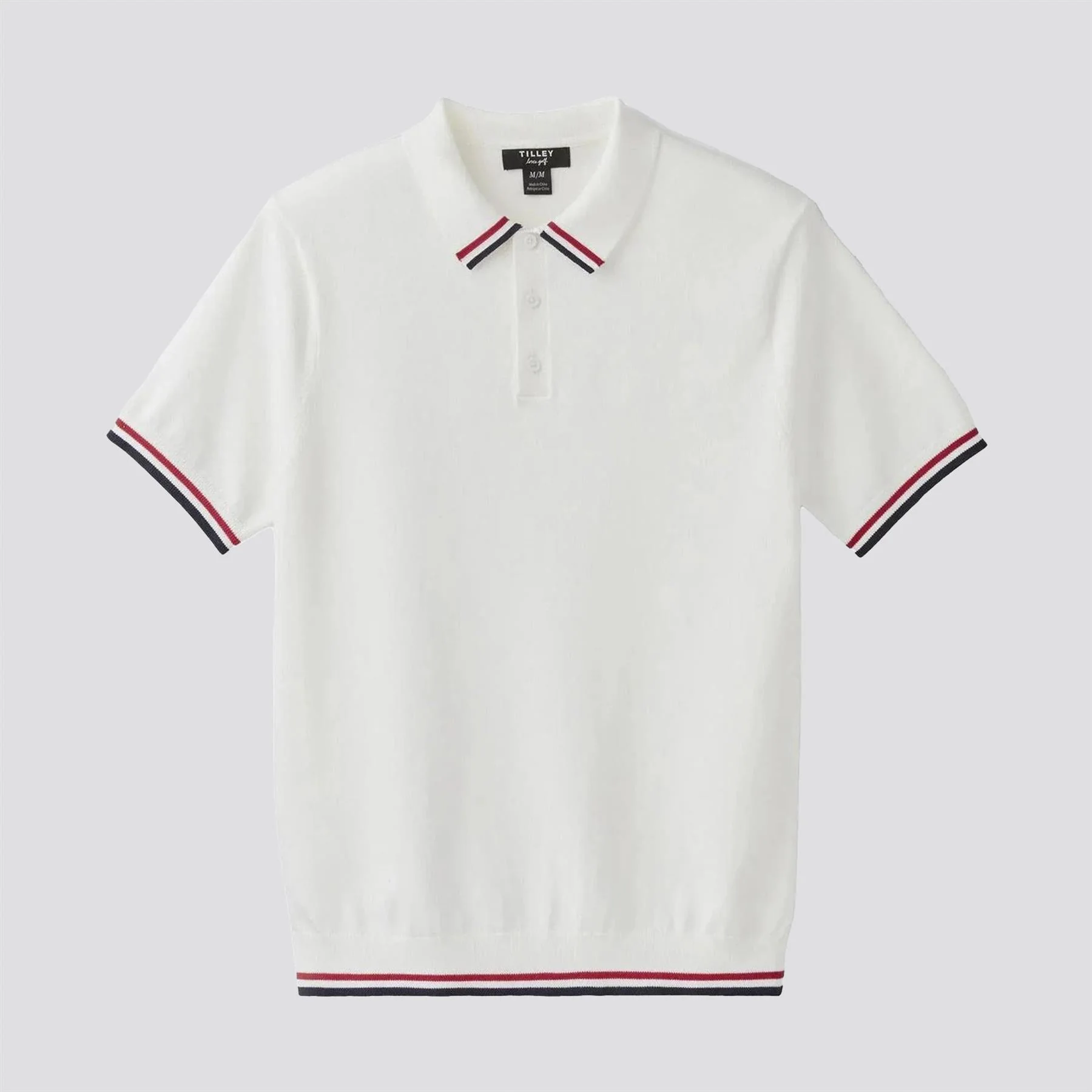 Womens Albatross Polo White/Red Stripe - Image 2