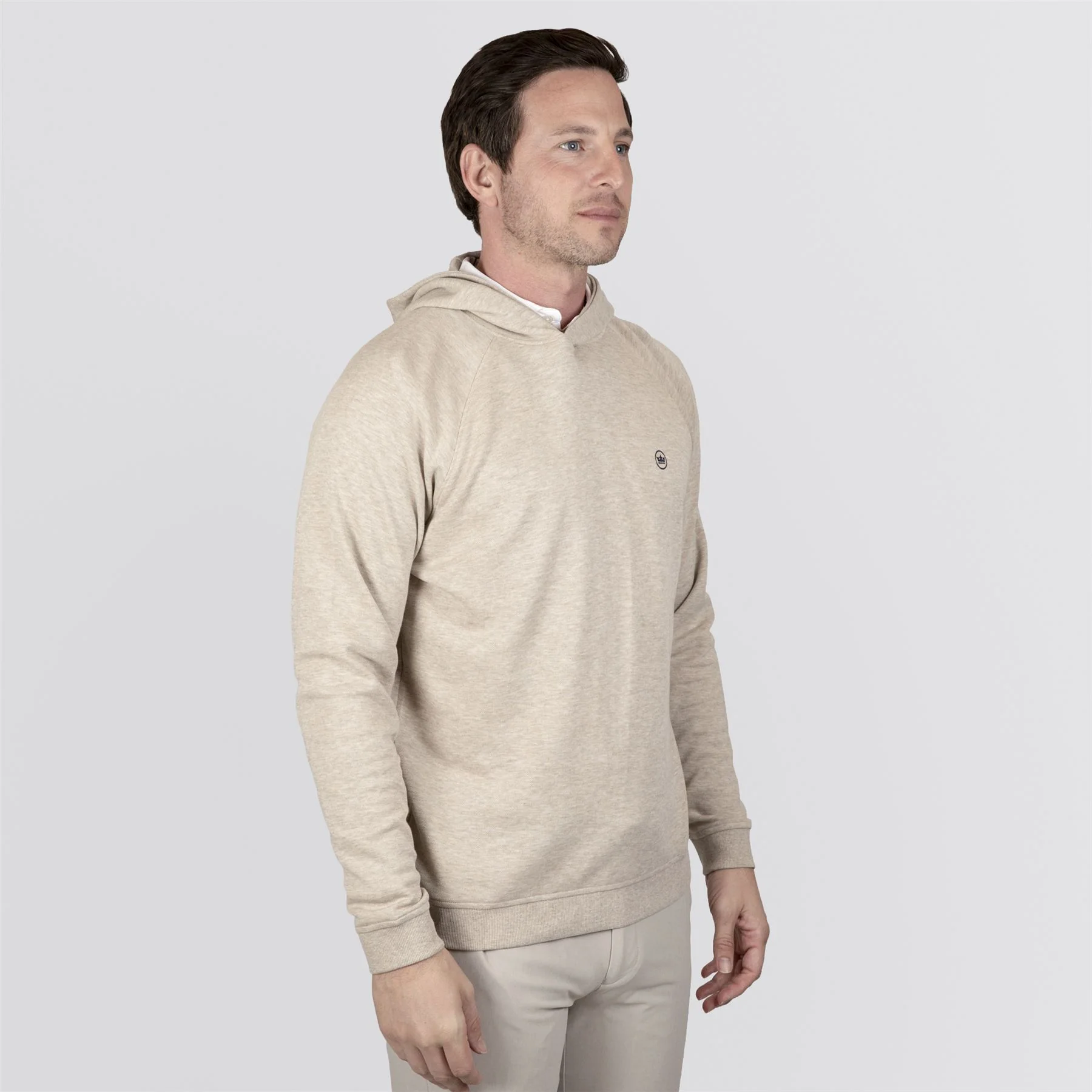 Crown Comfort Knit Hoodie Stone - Image 2