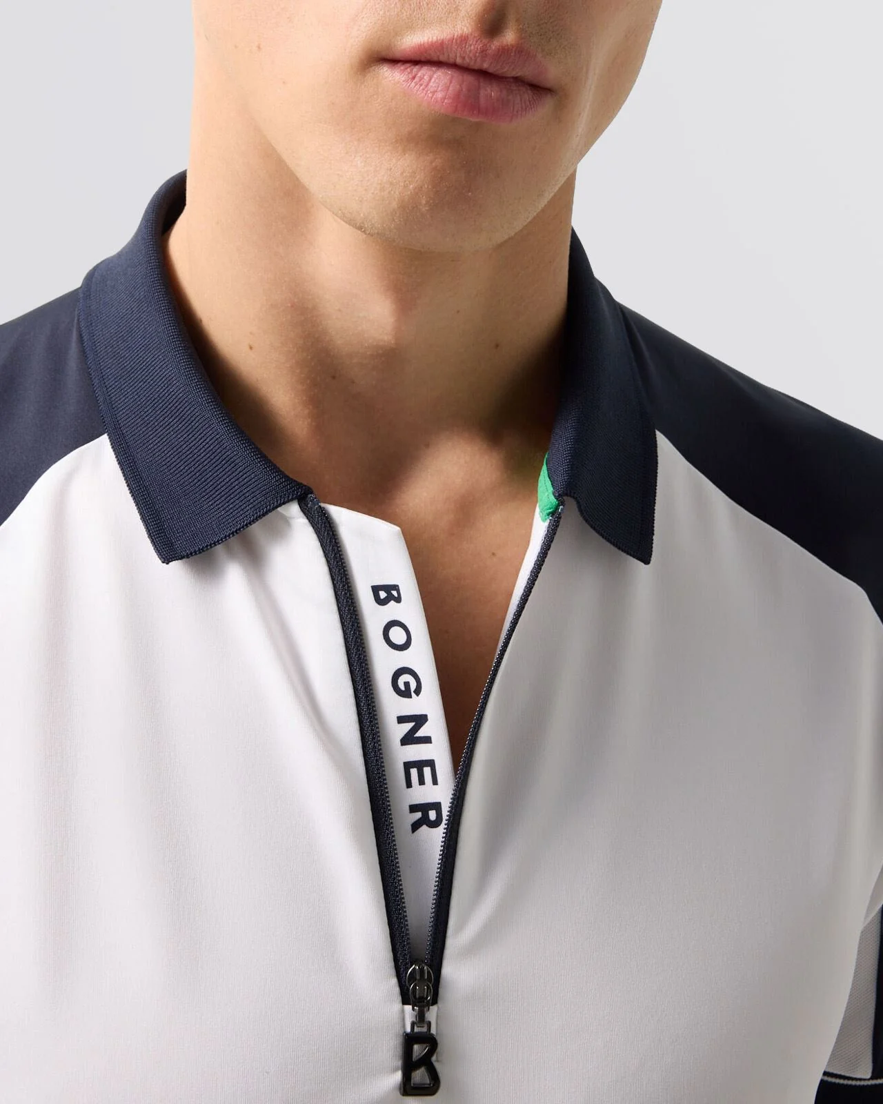 Fabius Zip Polo Shirt Off White - Image 4