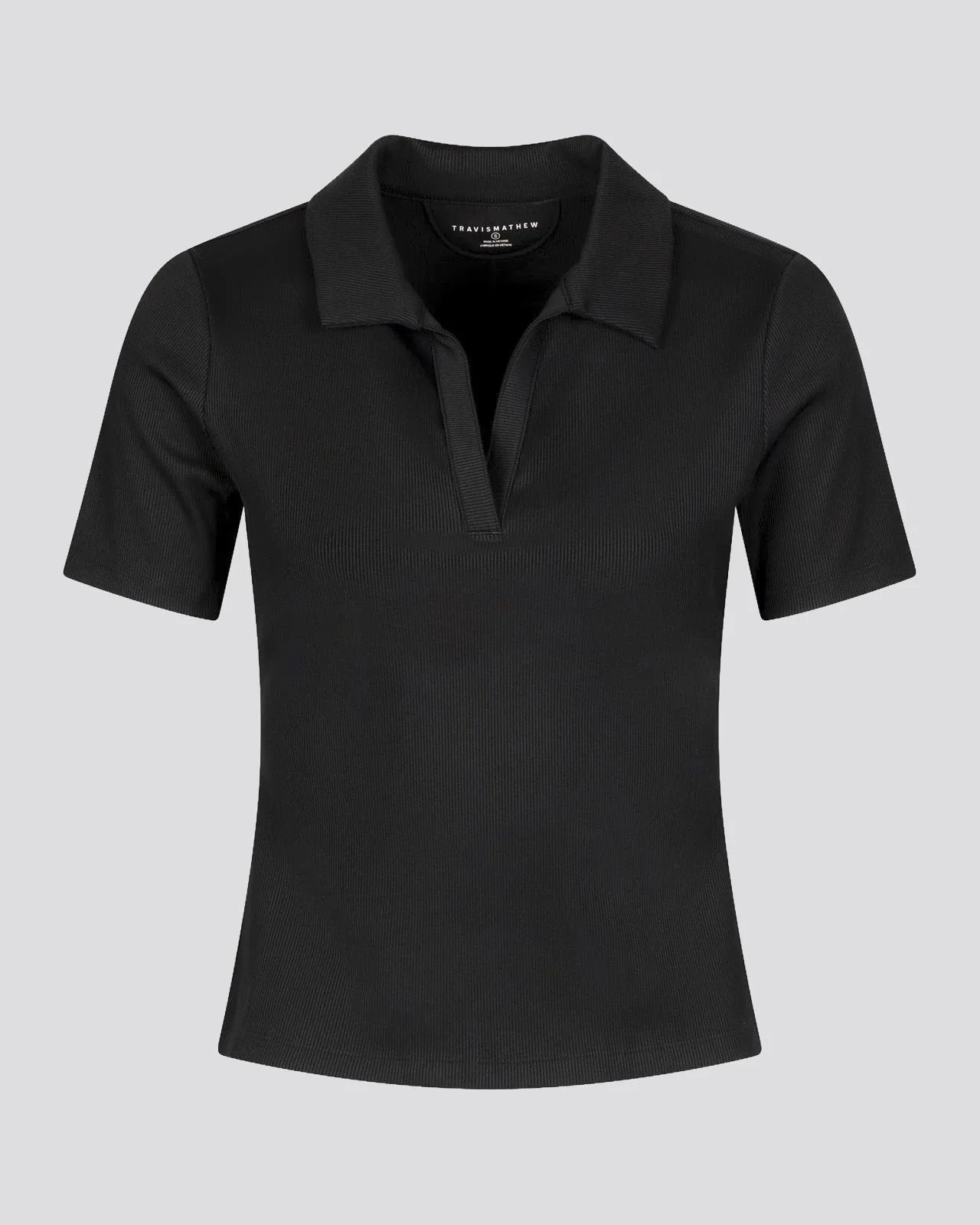 Womens Moveknit V-Neck Polo Black
