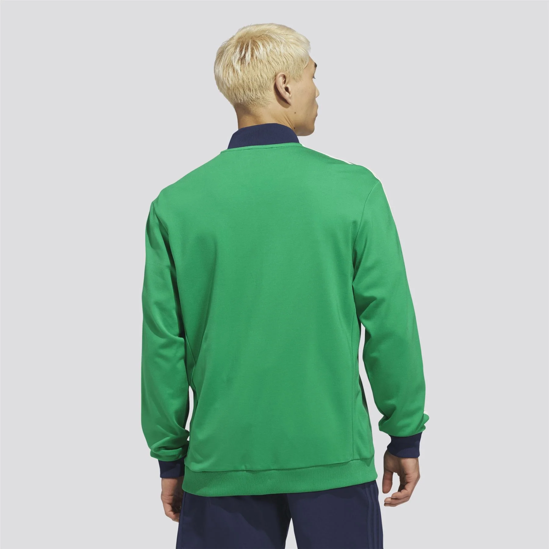 Originals 3-Stripe Quarter Zip Green/Night Indigo - Image 2