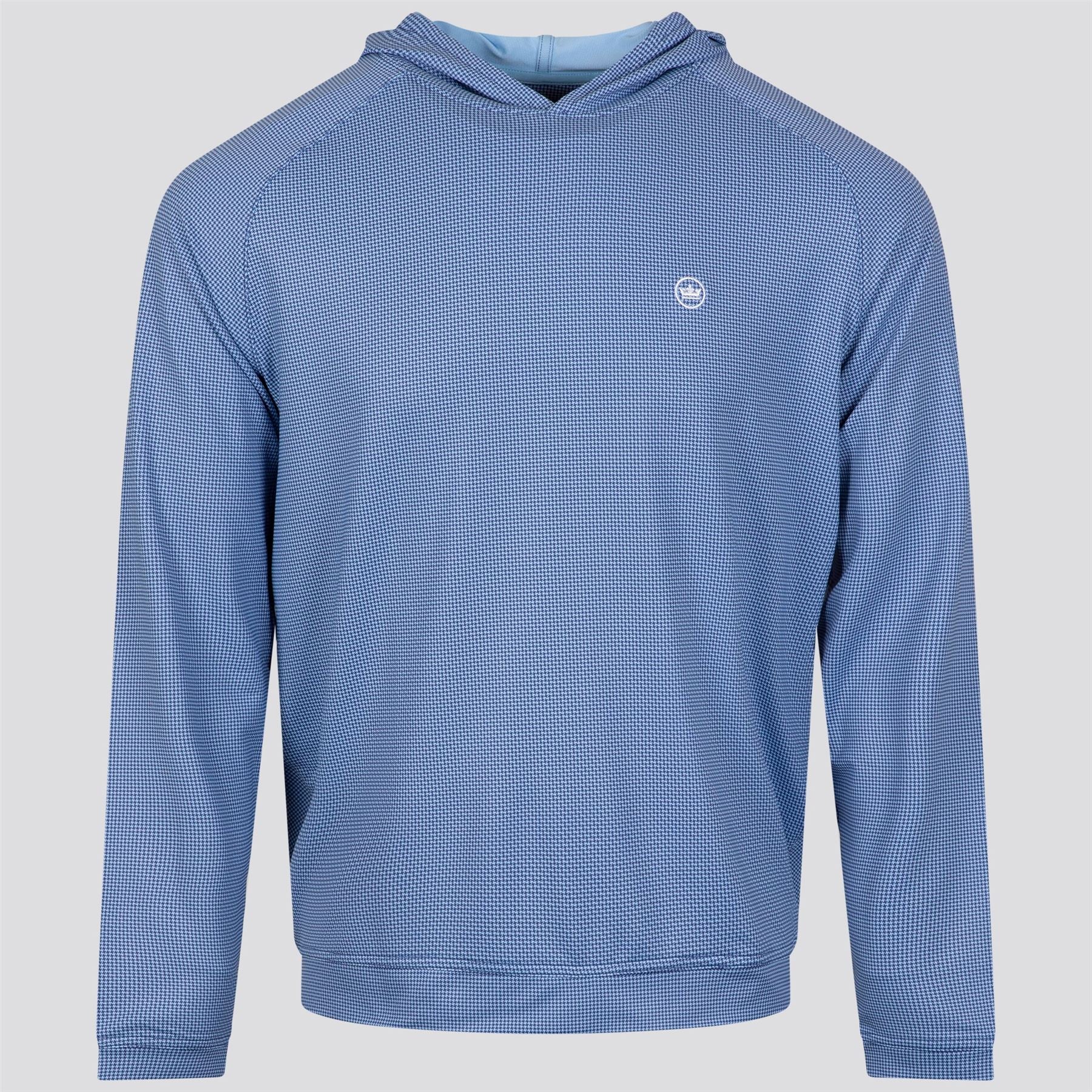 Pine Houndstooth Performance Hoodie Sport Navy - Image 9