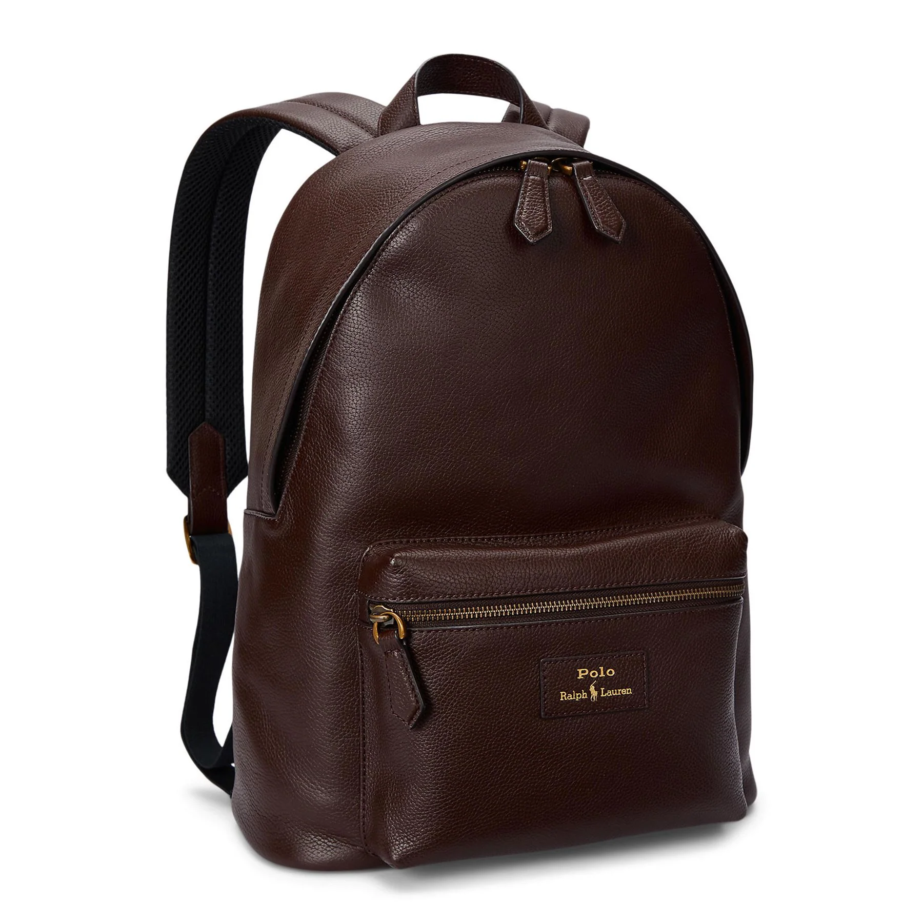 Polo Golf Pebble Leather Dome Large Backpack Dark Brown - Image 2