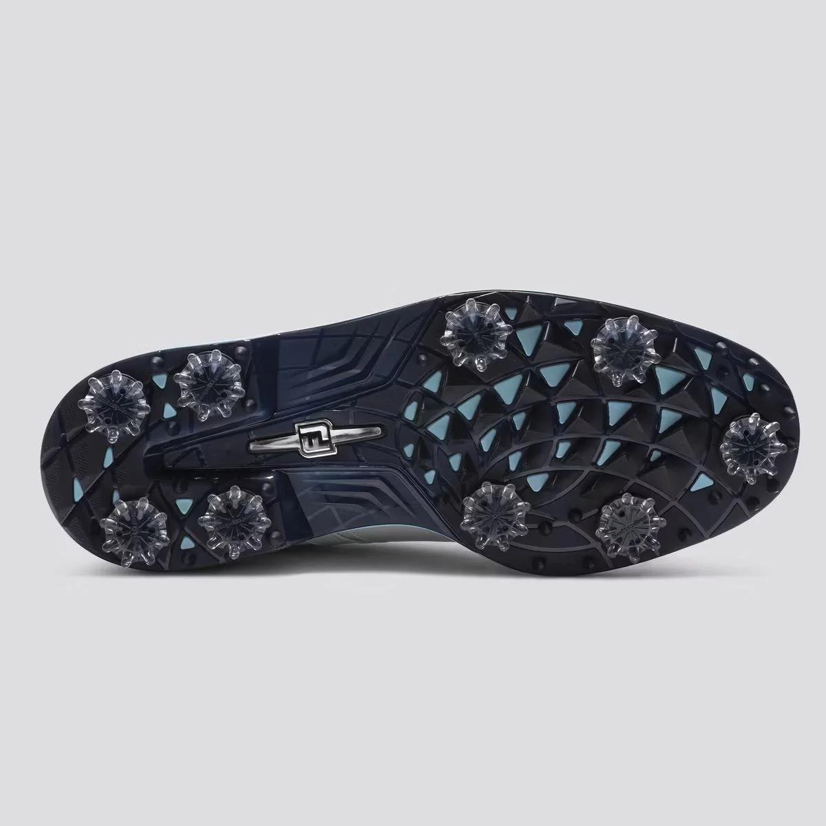 Premiere Series Packard Cleated Laced Golf Shoes White/Navy/Blue - Image 2