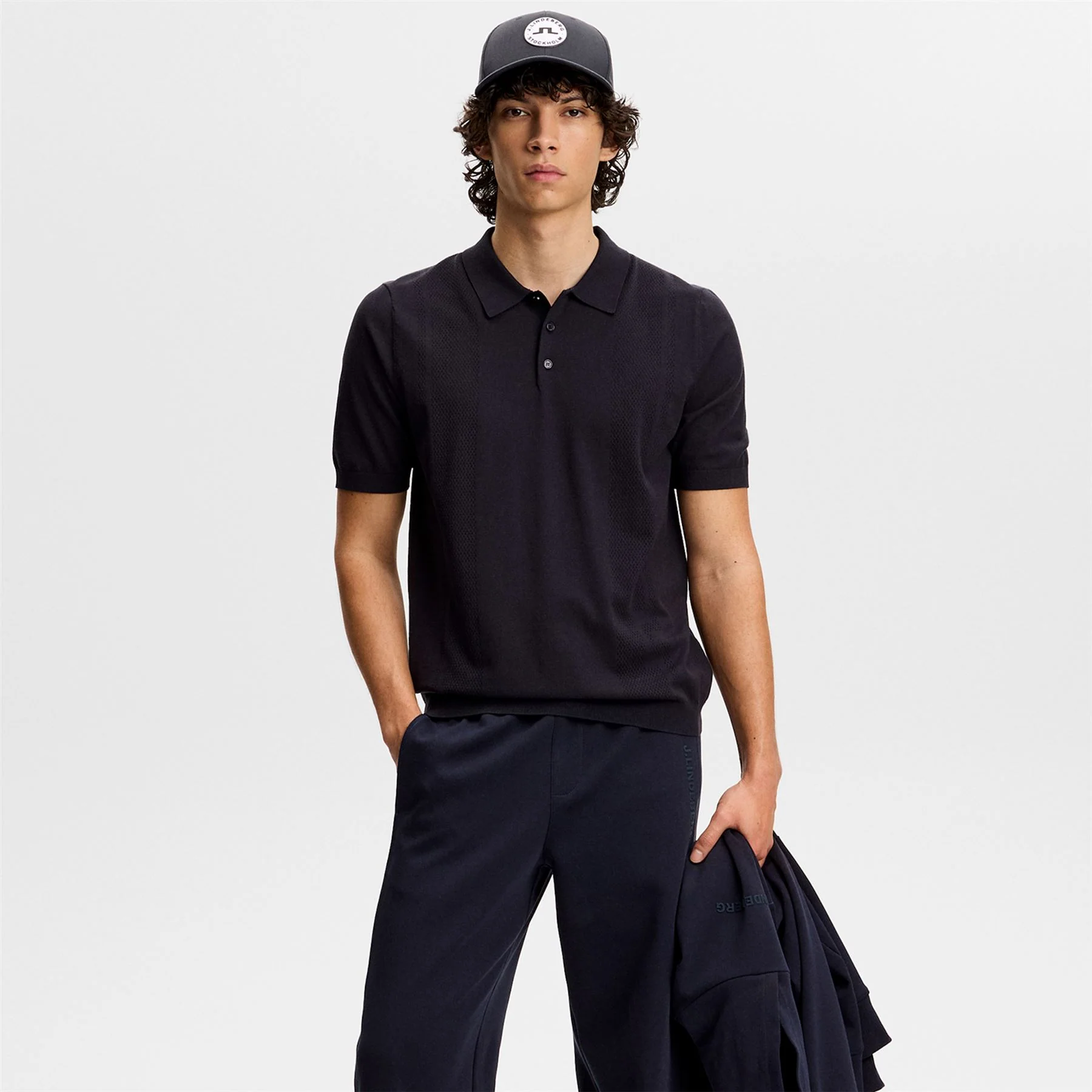 Reymond Seasonal Knit Polo JL Navy - Image 3