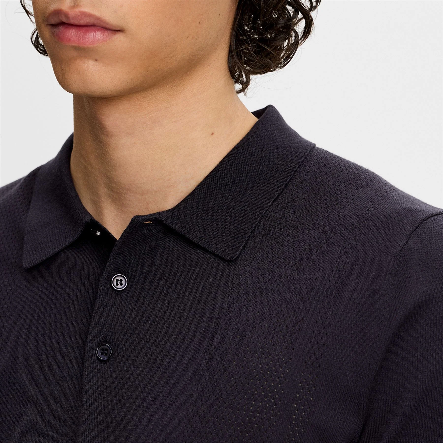 Reymond Seasonal Knit Polo JL Navy - Image 4