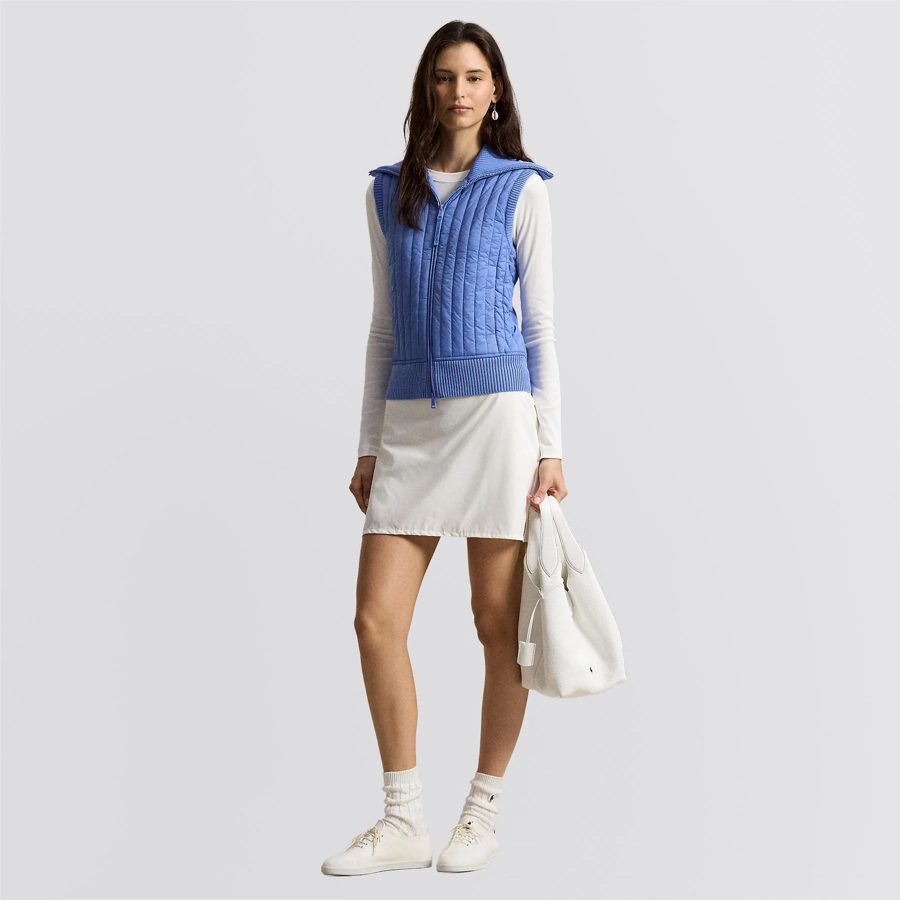 RLX Womens Wool Blend Sweater Vest Blue Mist - Image 2