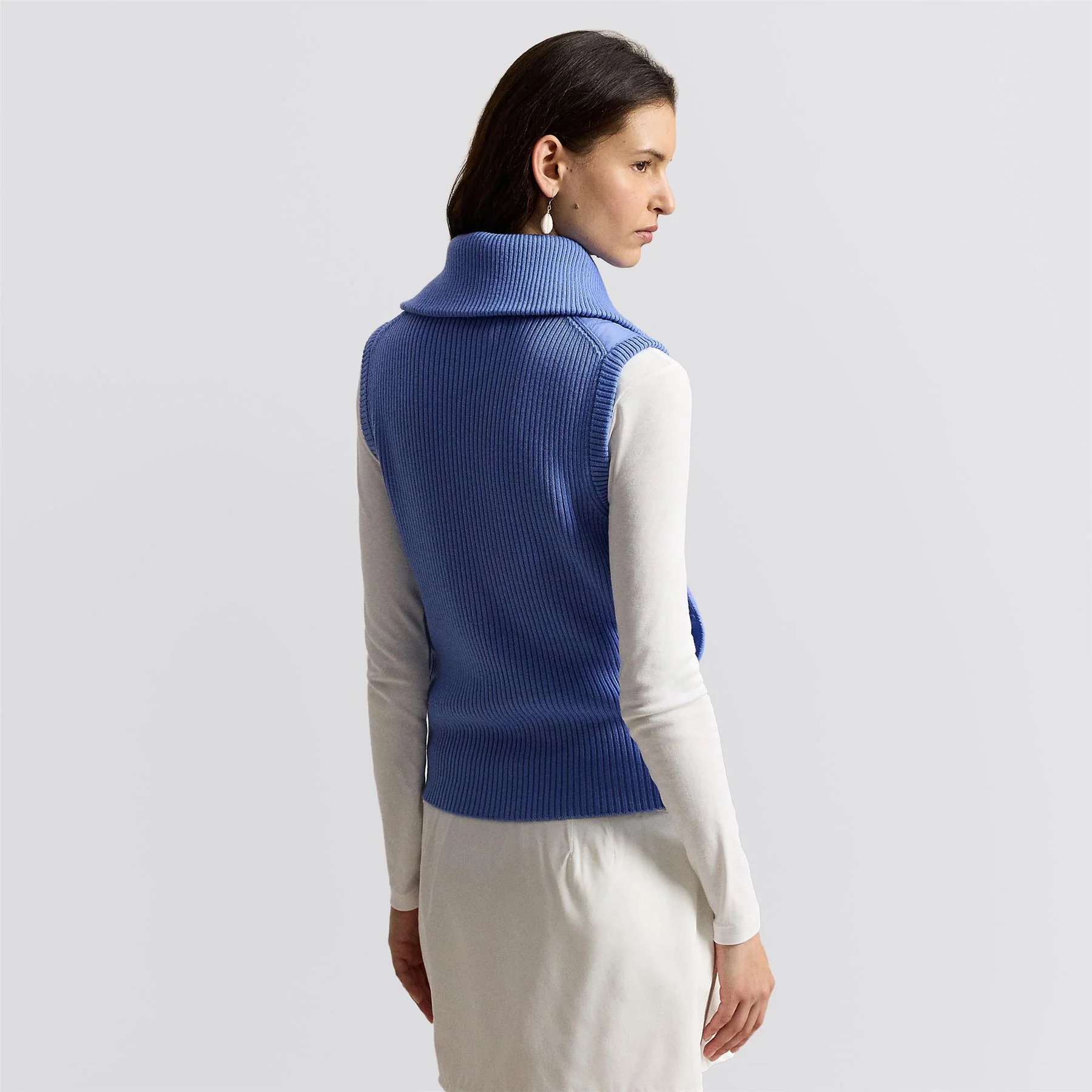 RLX Womens Wool Blend Sweater Vest Blue Mist - Image 3