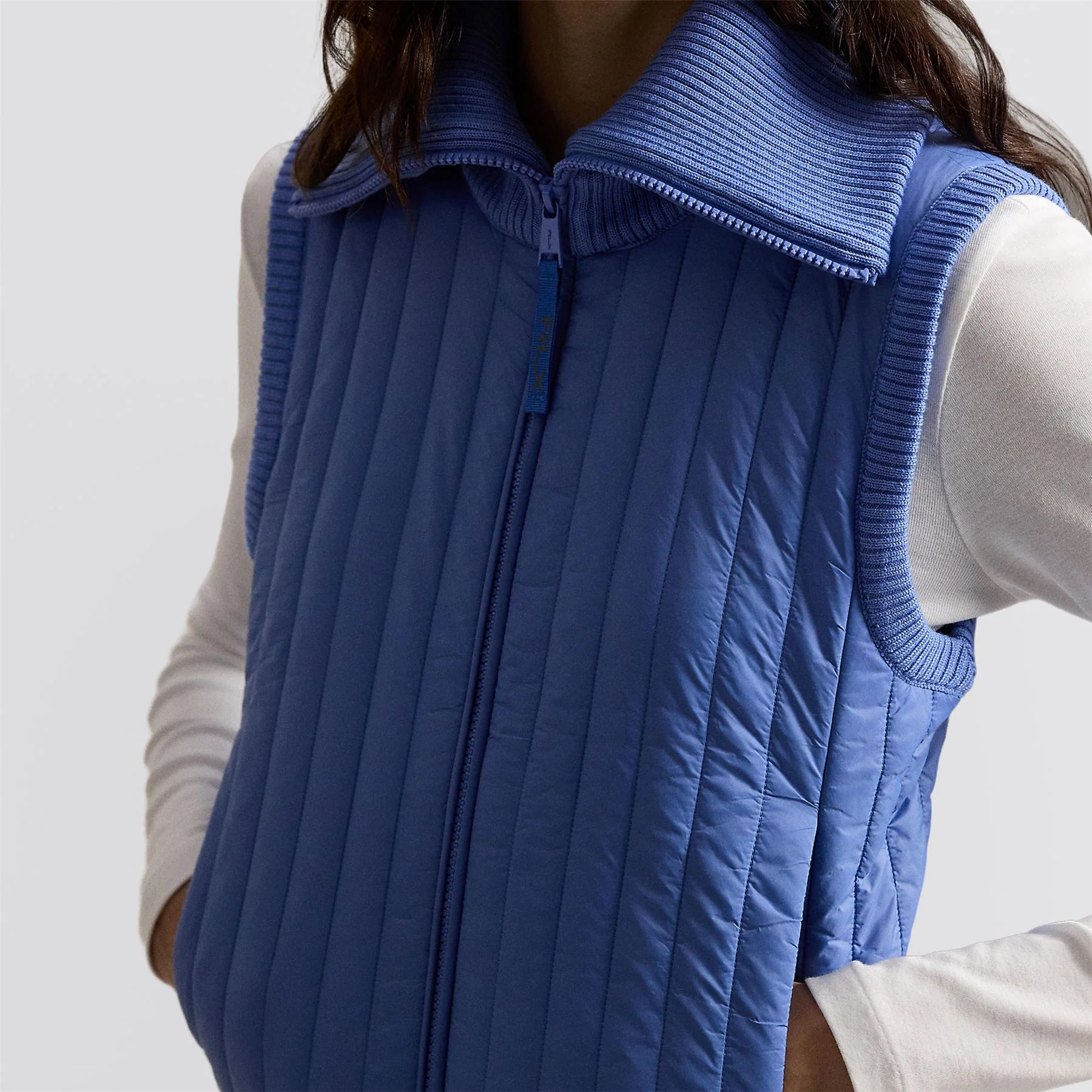 RLX Womens Wool Blend Sweater Vest Blue Mist - Image 4