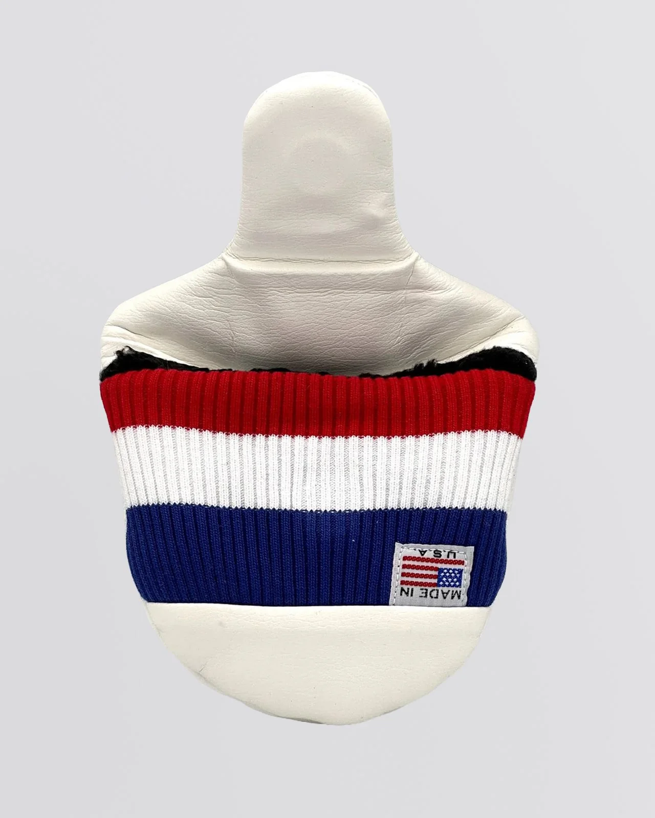 Round Tail U-Leather Mallet Putter Cover Newport White - Image 3