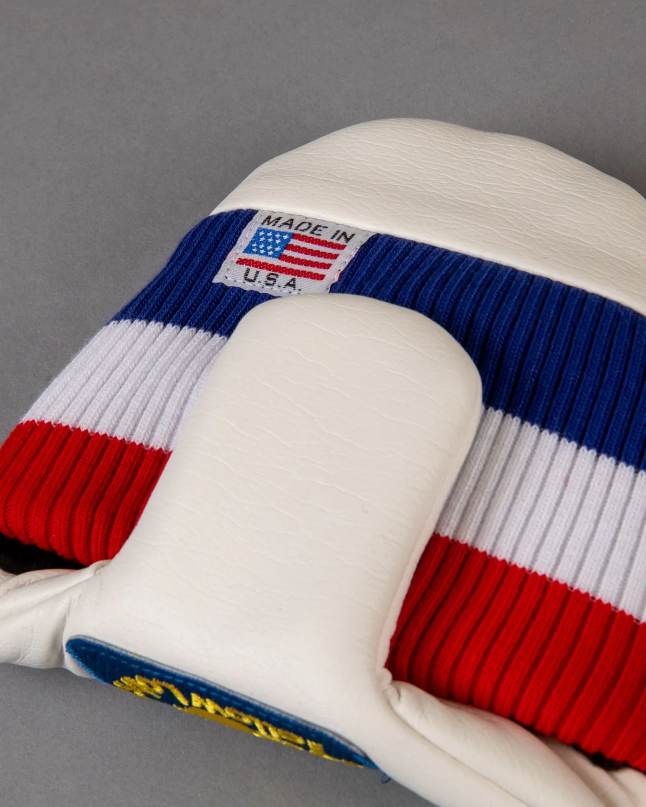 Round Tail U-Leather Mallet Putter Cover Newport White - Image 5