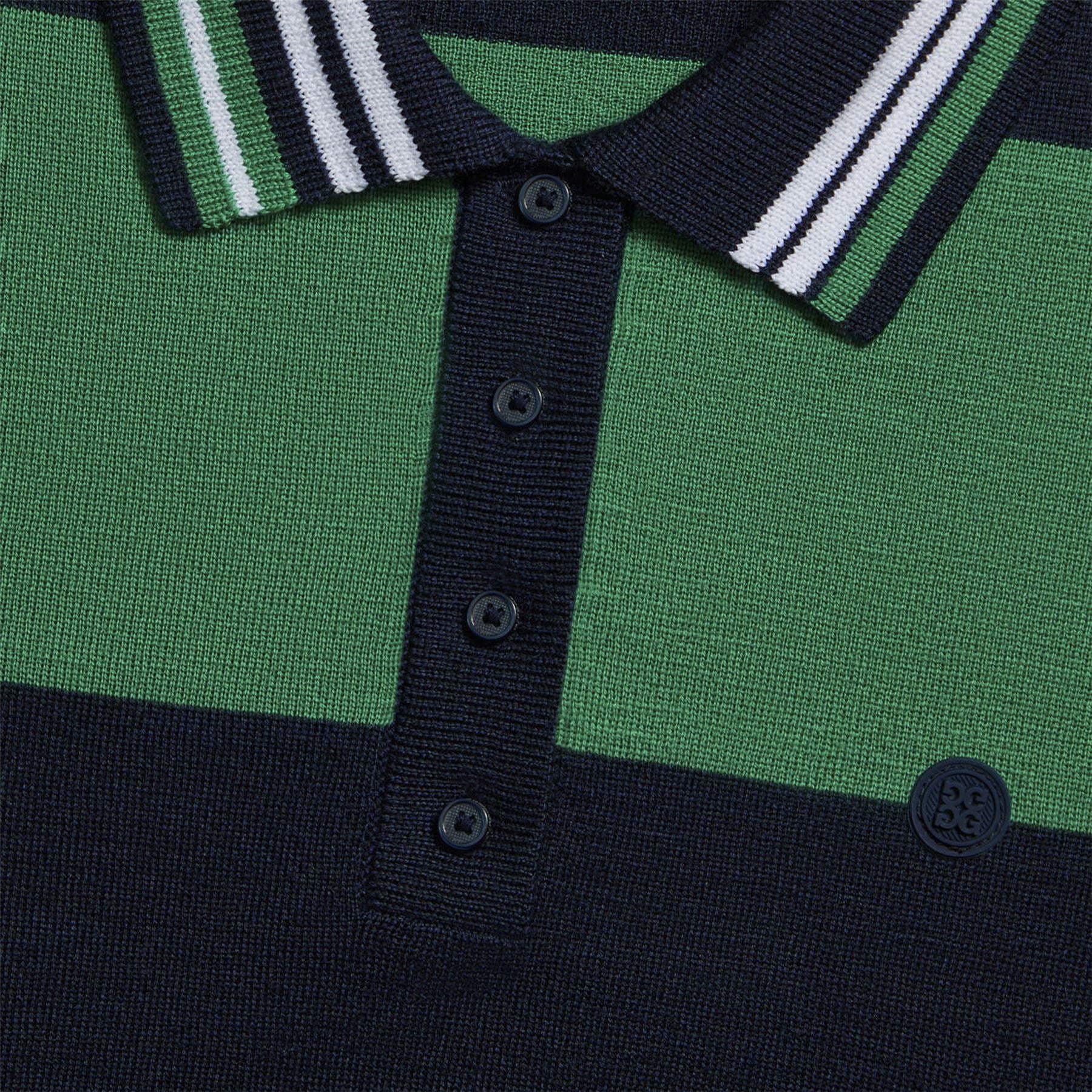 Rugby Merino Wool LS Sweater Polo Twilight/Dark Clover - Image 4