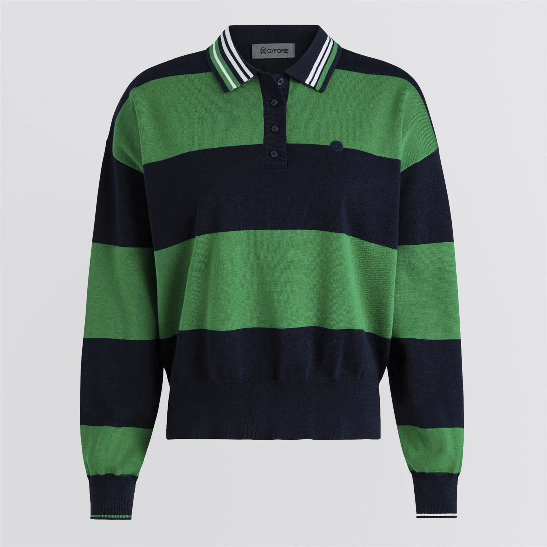 Rugby Merino Wool LS Sweater Polo Twilight/Dark Clover - Image 5