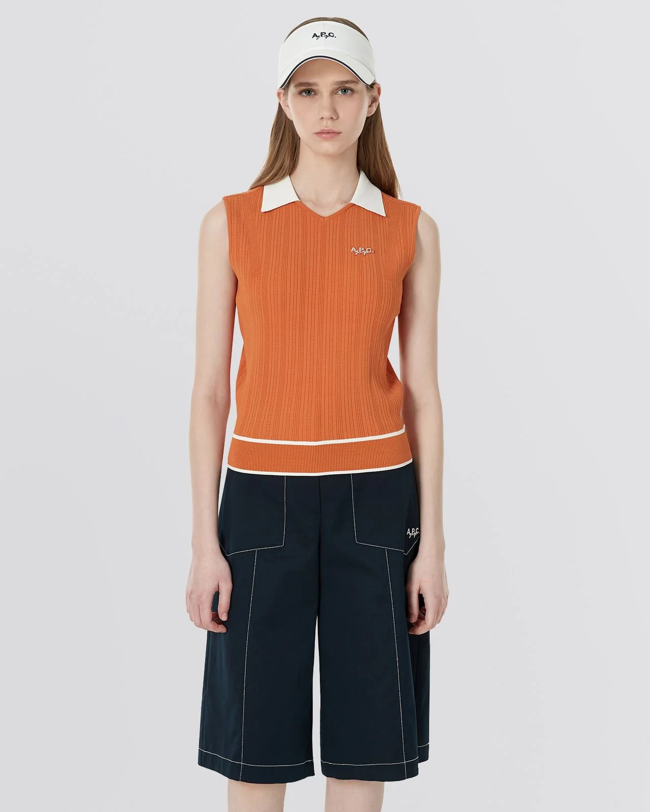 Syra Sleeveless Polo Orange