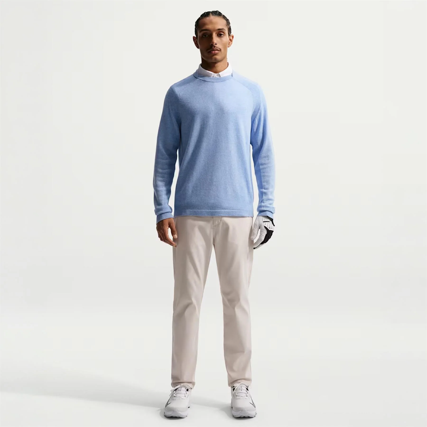 Tailored Performance Crewneck Sweater Work Blue/Ashen Slate - Image 3
