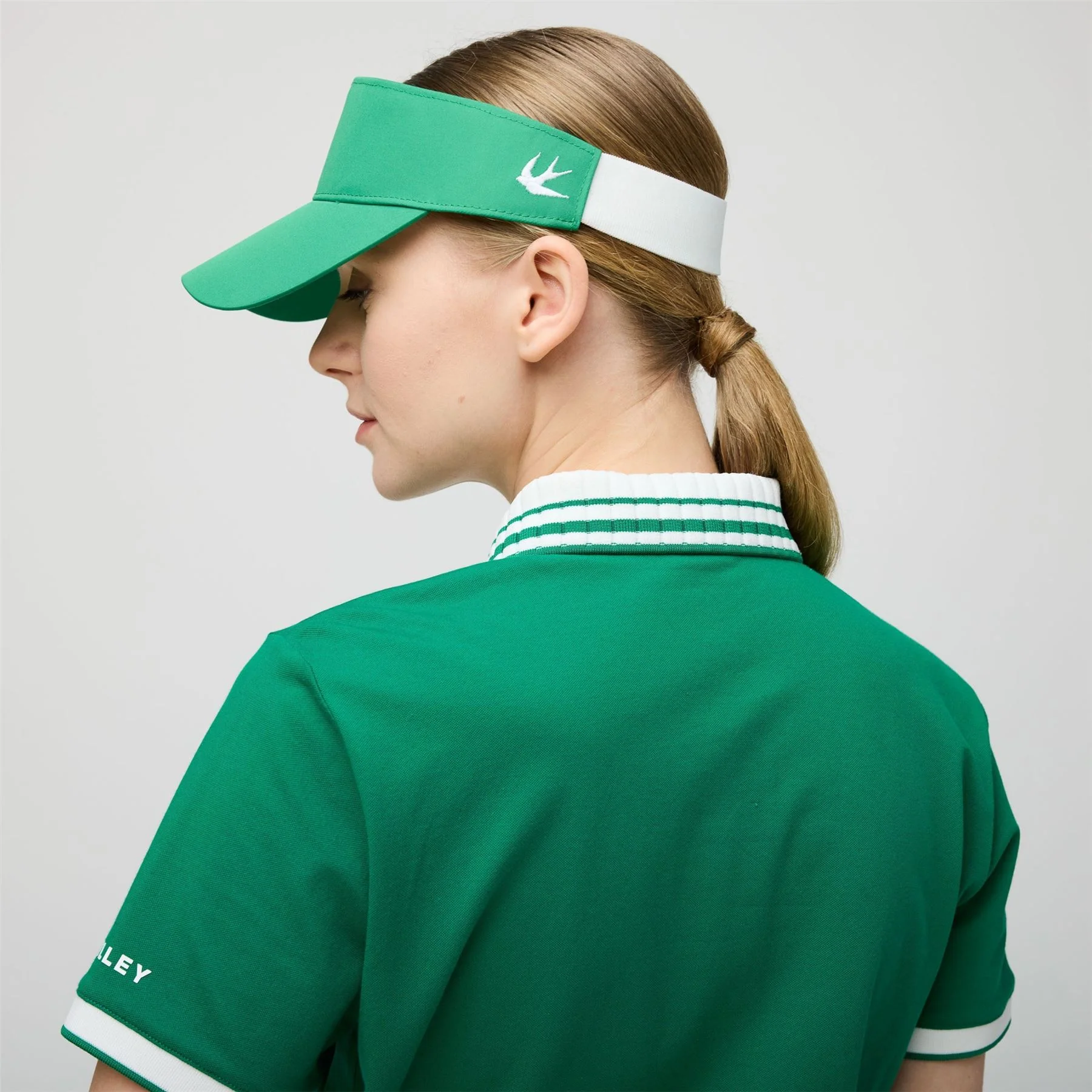 Womens Team Polo Sport Green/White - Image 2