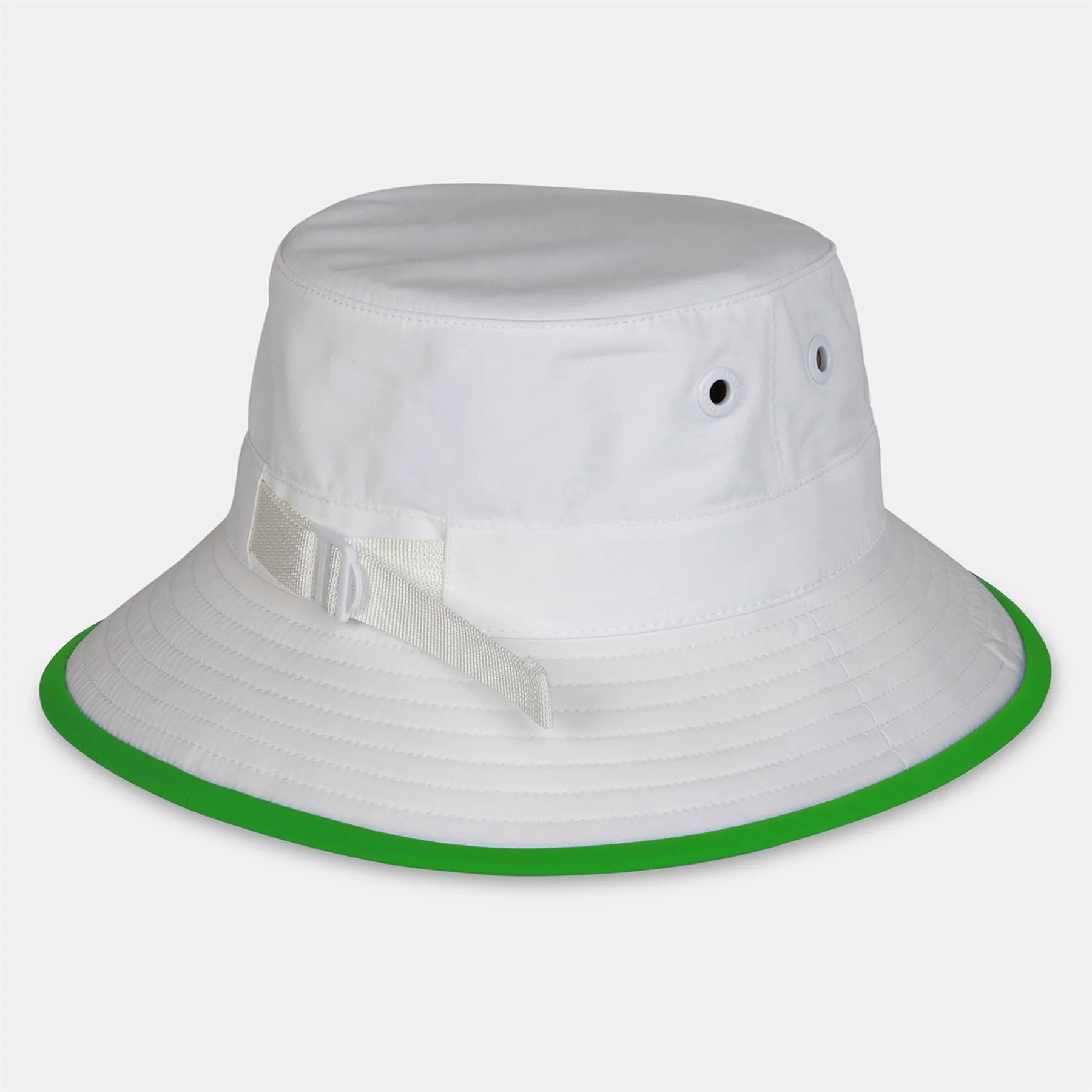 Tilley Wide Brim Bucket Hat White/Green - Image 2
