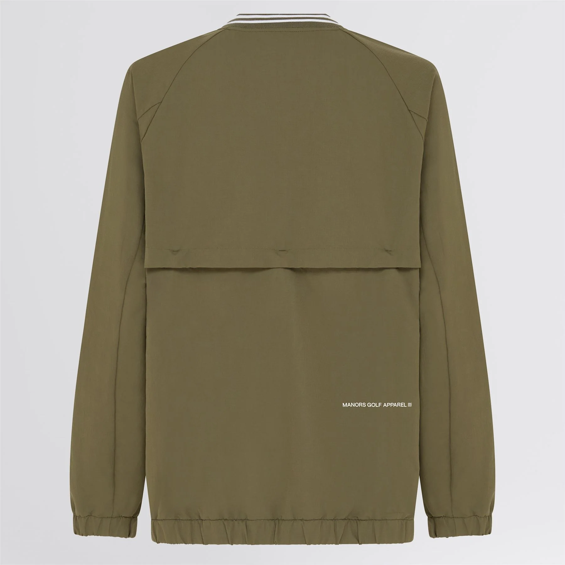 V-Neck Pullover Windbreaker Dark Olive - Image 10