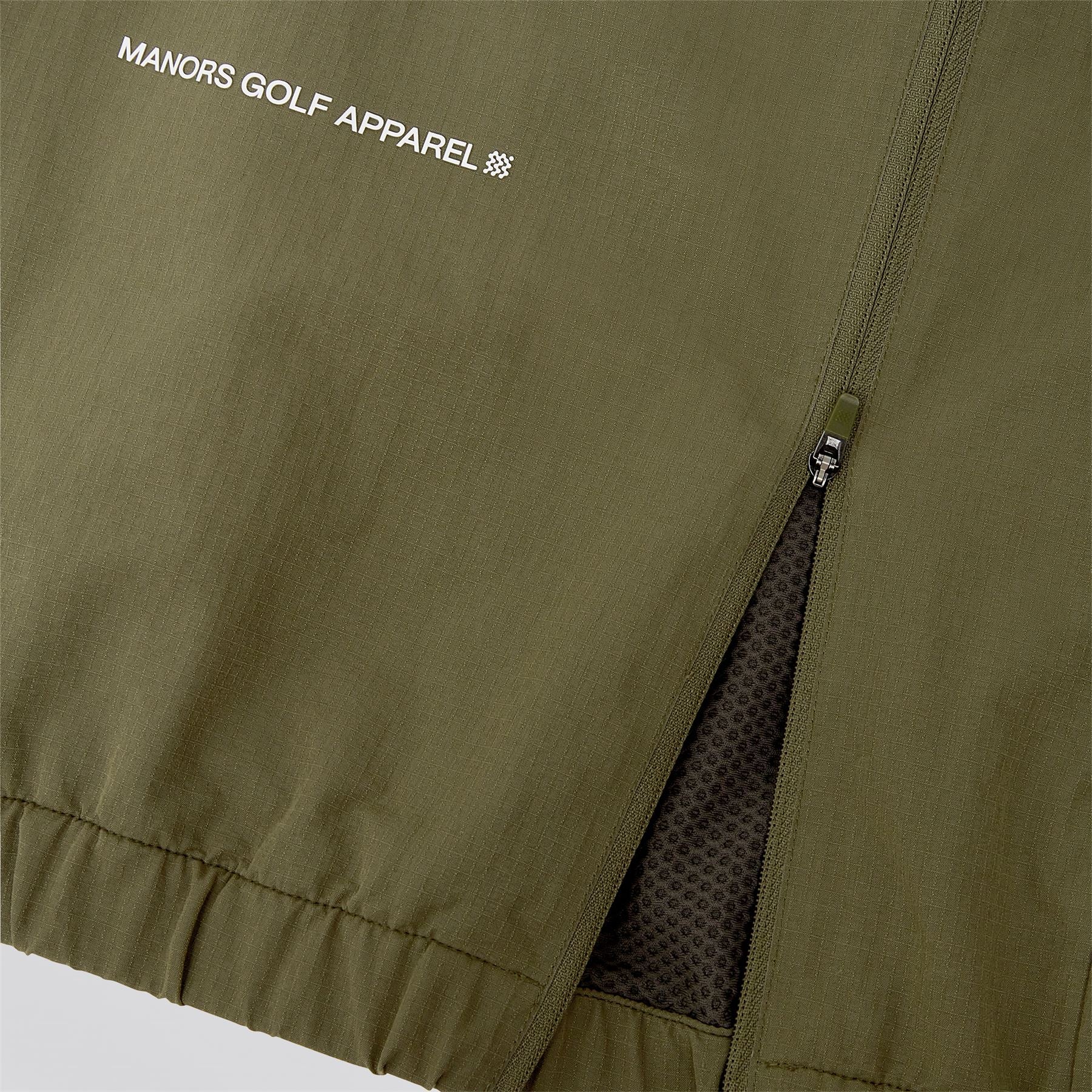 V-Neck Pullover Windbreaker Dark Olive - Image 6