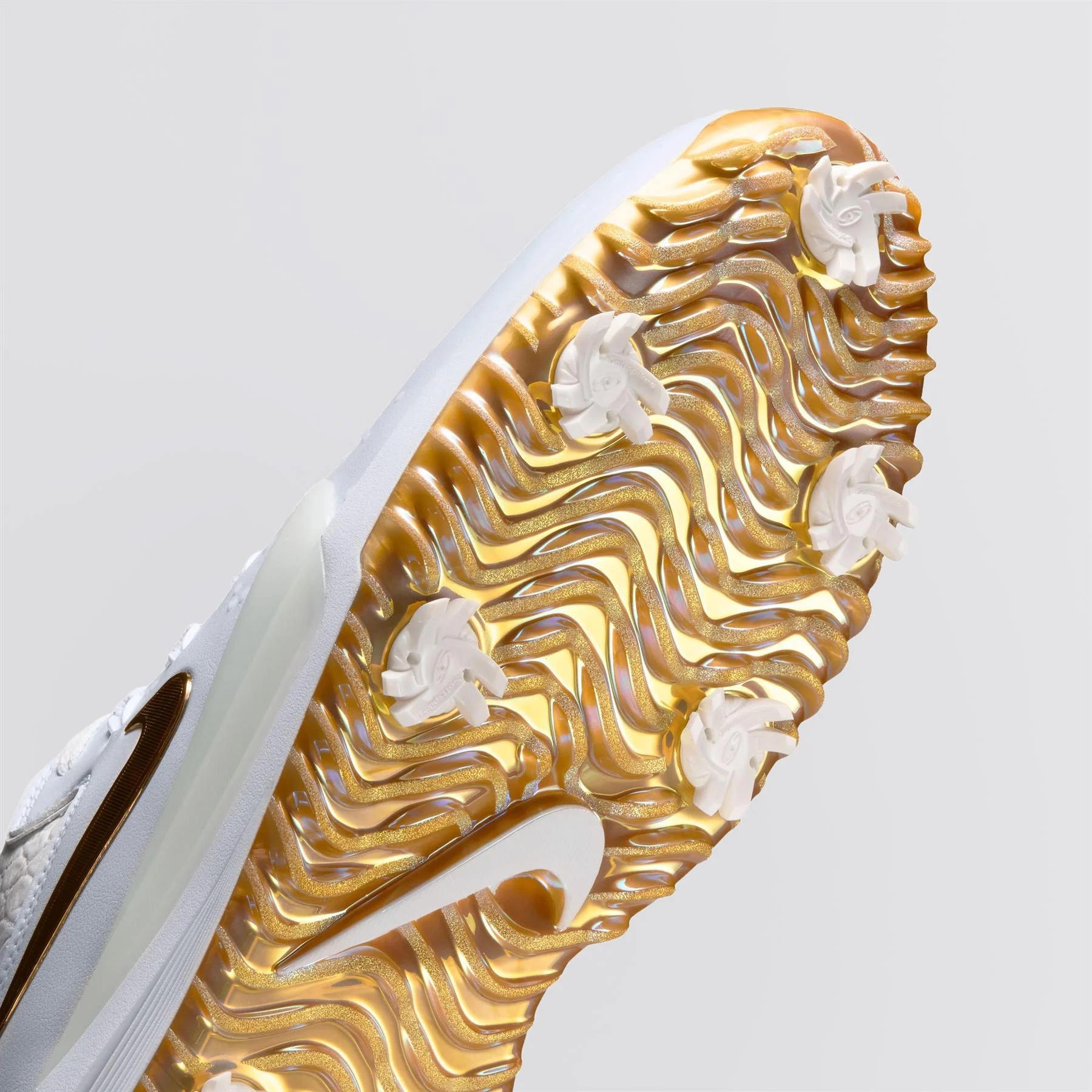 Victory Pro 4 NRG P26 Spiked Golf Shoes White/Metallic Gold - Image 6