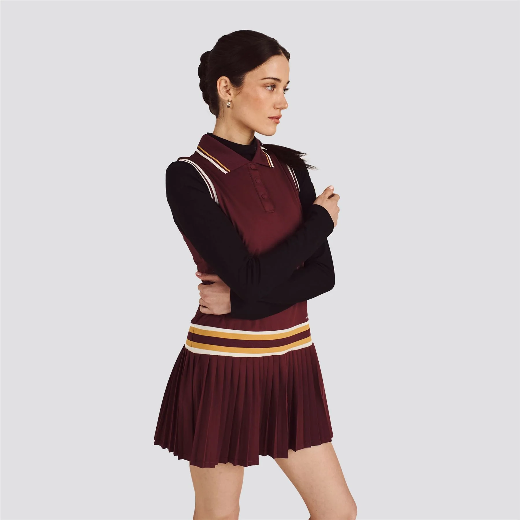 Womens Bella Dress Red Mahogany - Image 3