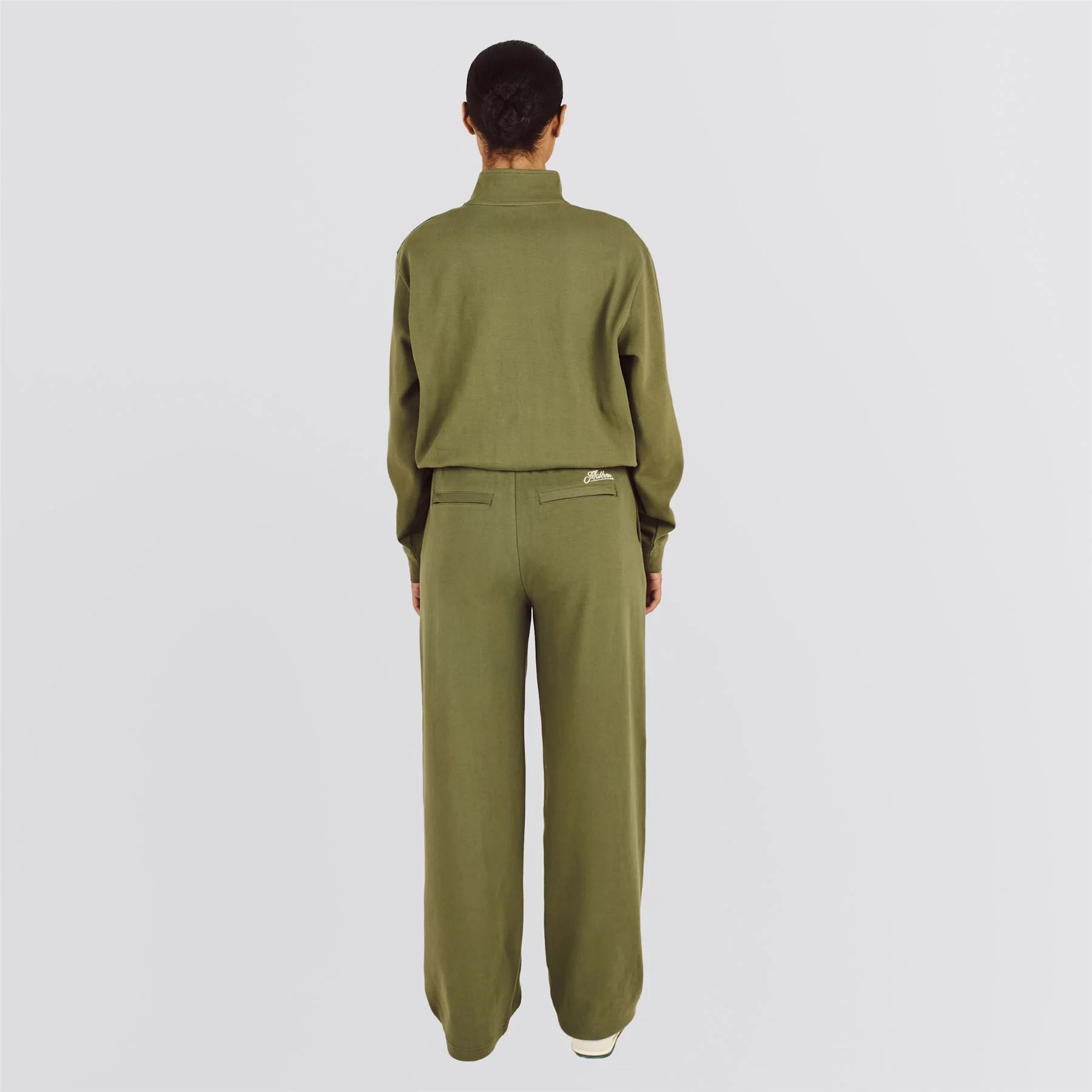 Womens Cleo Half Zip Sweatshirt Olivine - Image 5