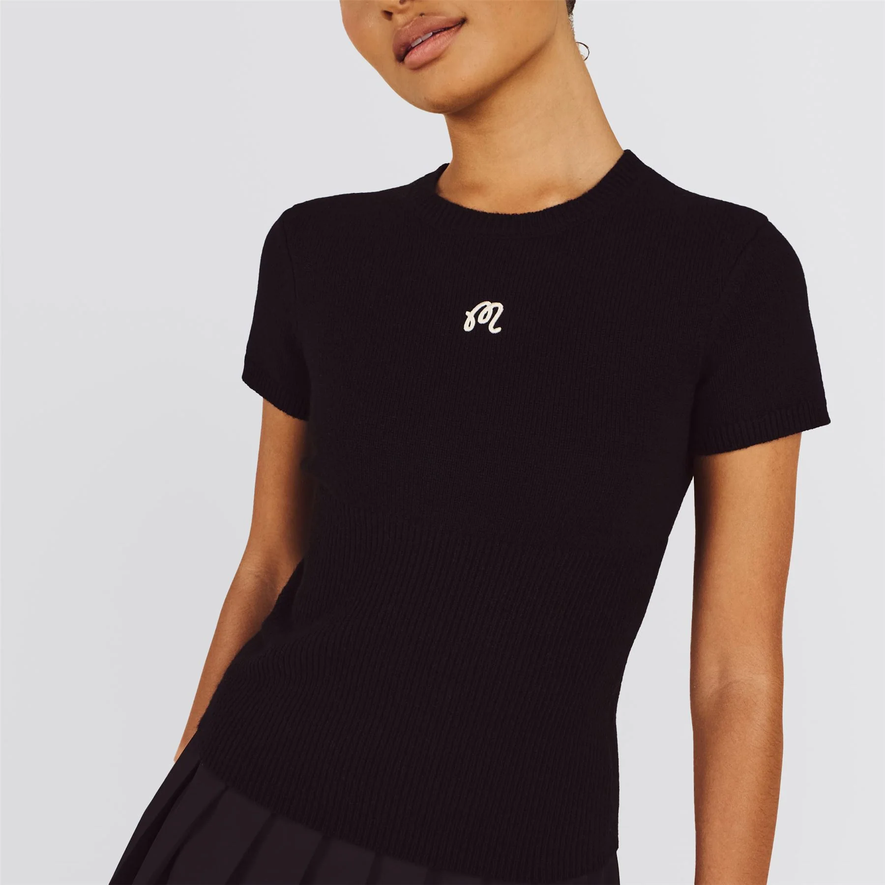 Womens Lisette Knit Top Black - Image 6