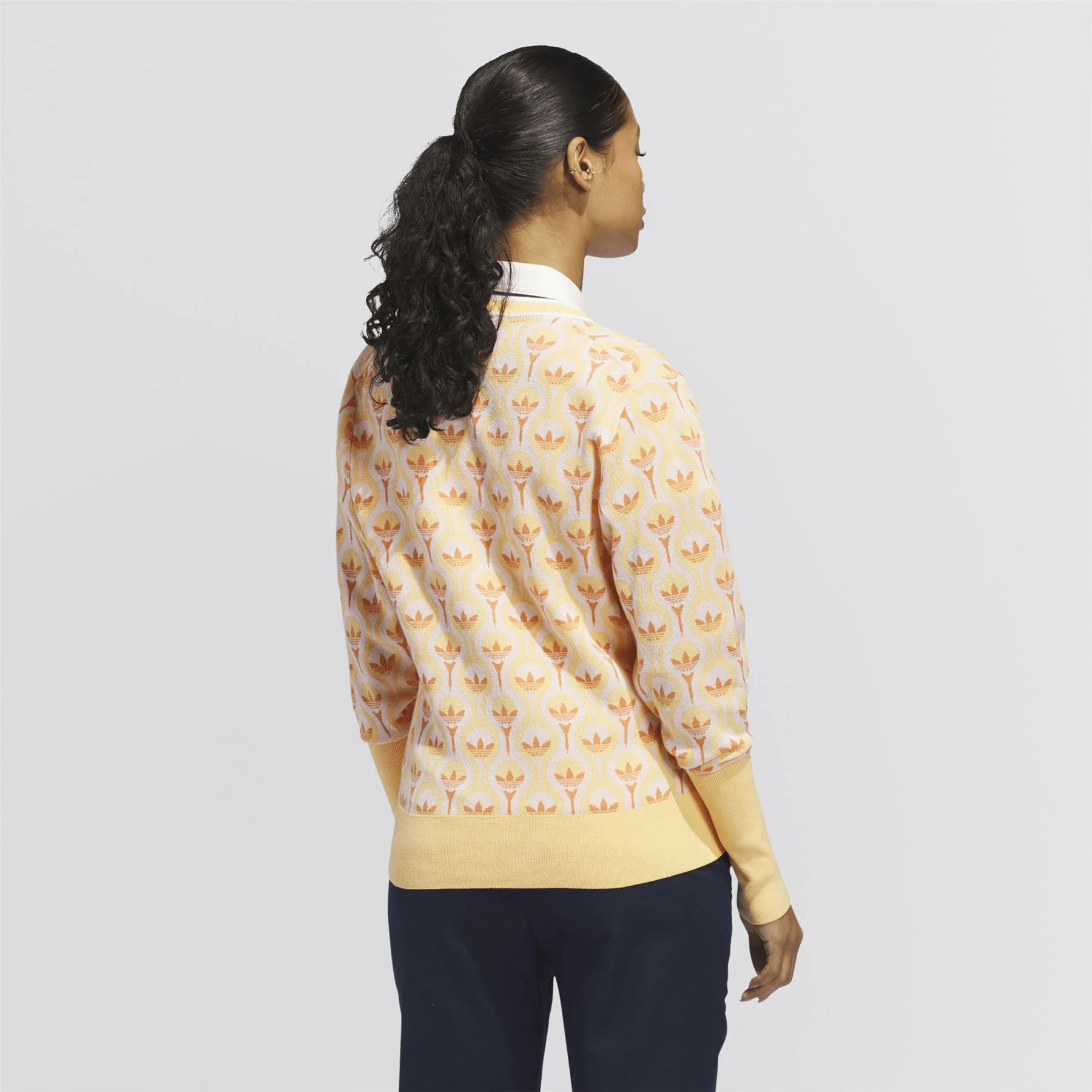 Womens Originals All Over Cardigan White/Ice Tangerine - Image 2