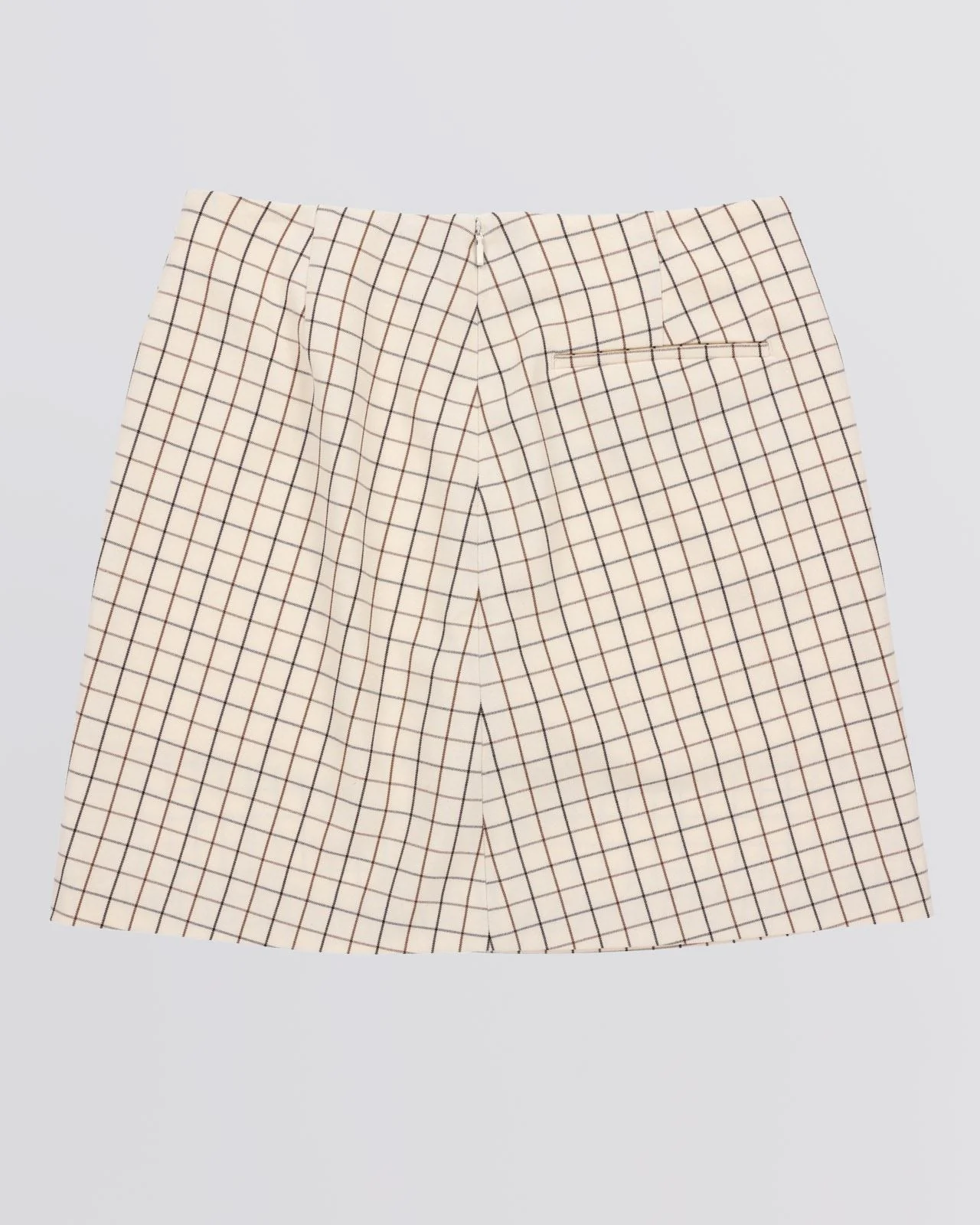 Womens Retro Check A Line Skirt Cream Check - Image 10