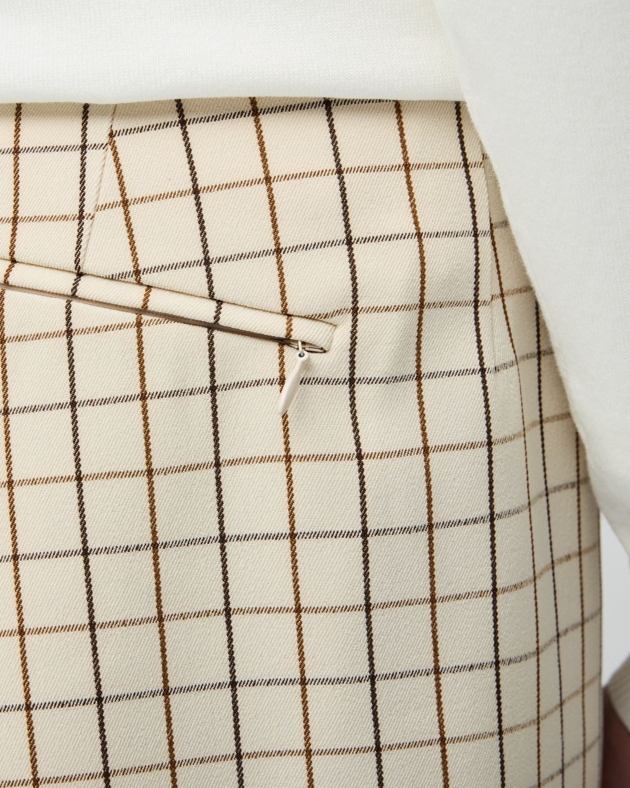 Womens Retro Check A Line Skirt Cream Check - Image 5