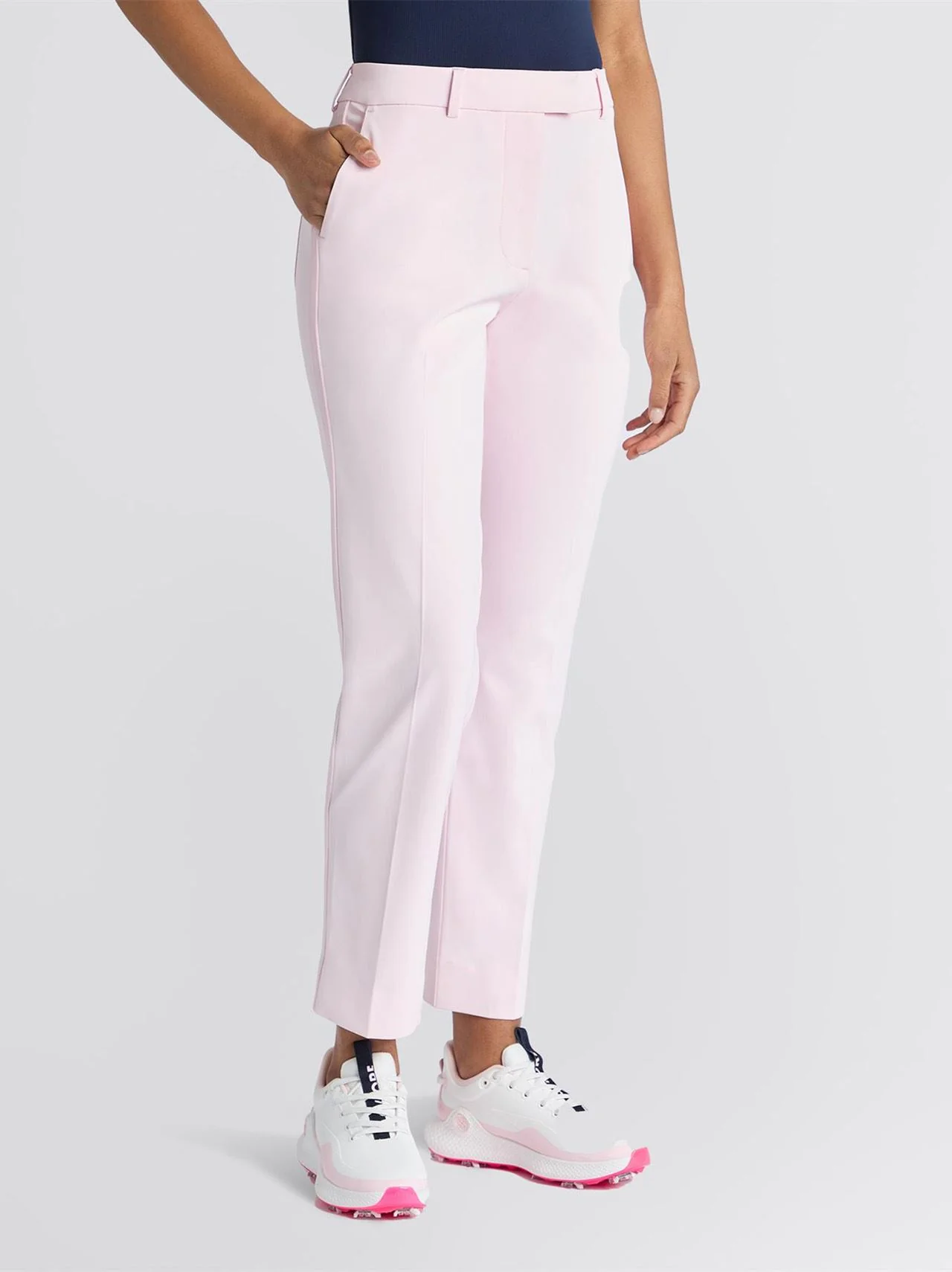 Womens Stretch Performance Twill Straight Leg Pants Blush
