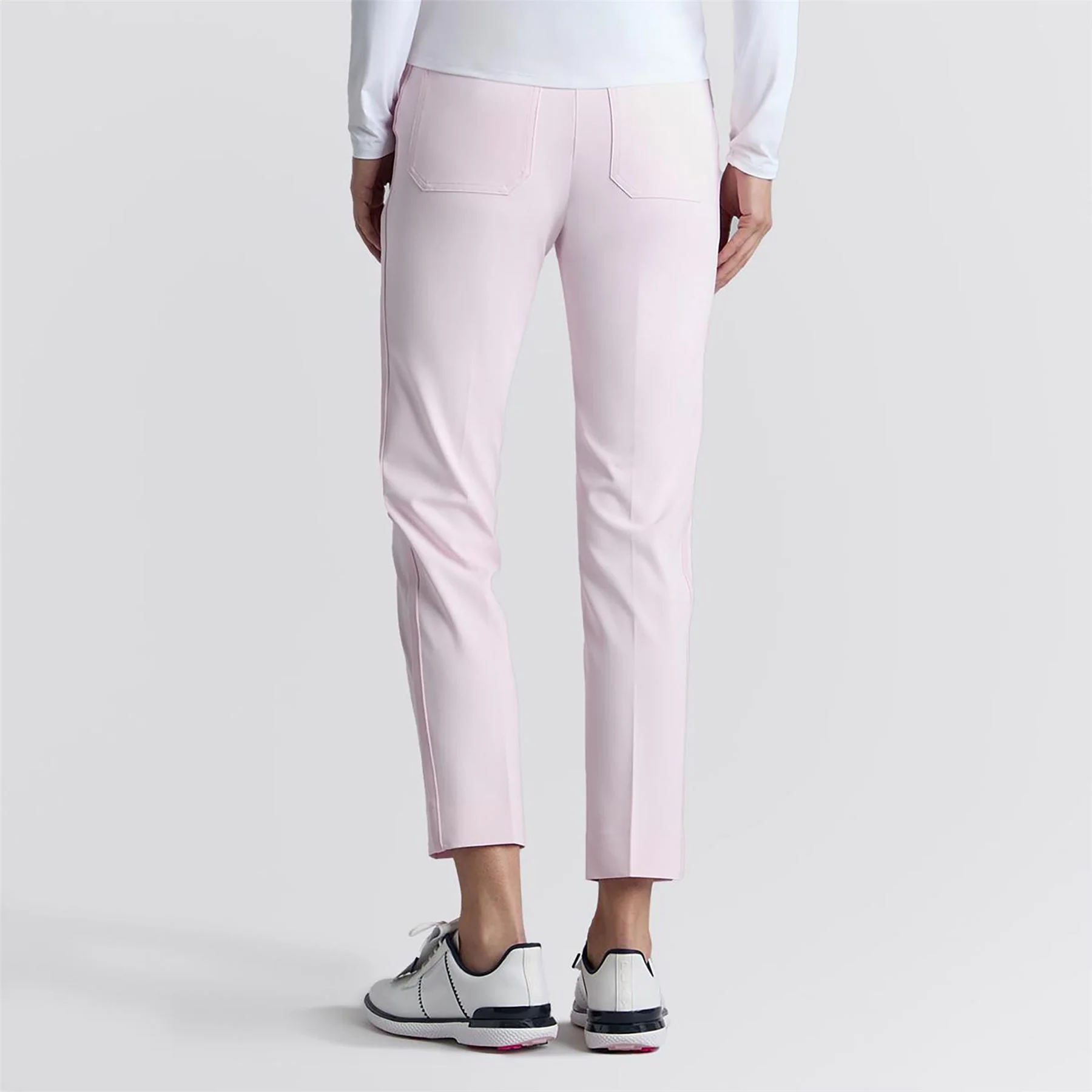 Womens Stretch Performance Twill Straight Leg Pants Blush - Image 2