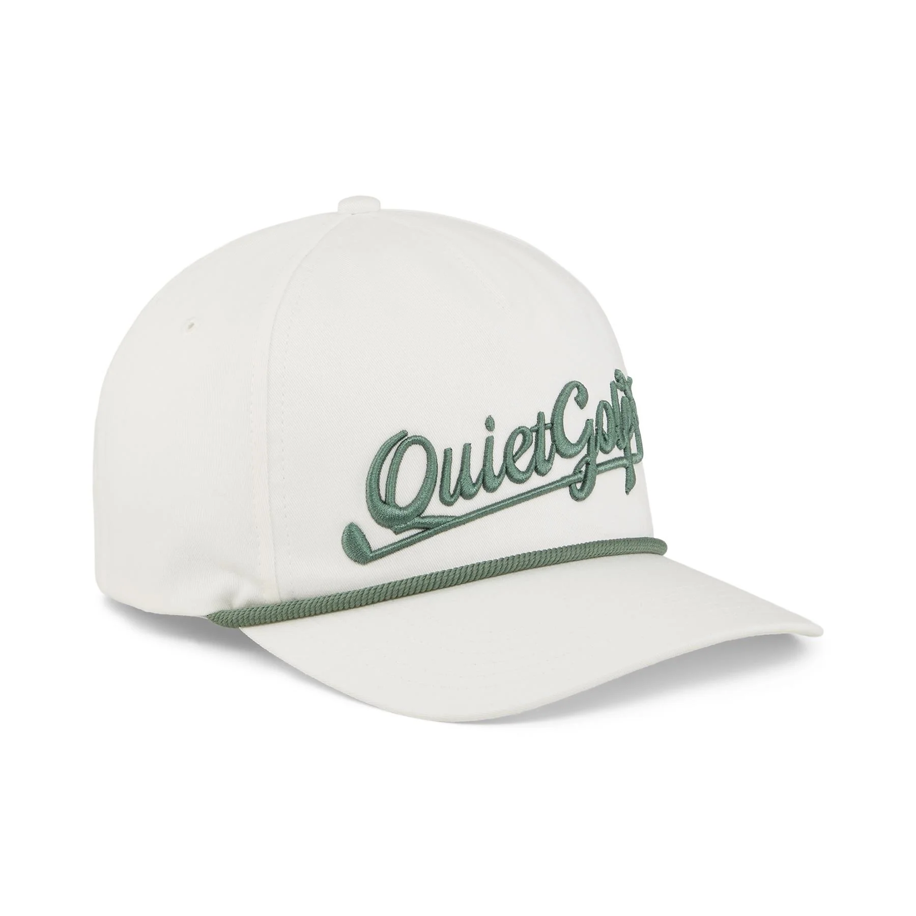 X QGC Rope Cap Warm White/Deep Forest - Image 2
